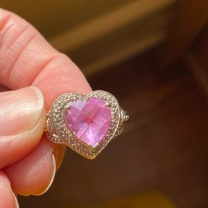 Heart shaped, pink sapphire ring!